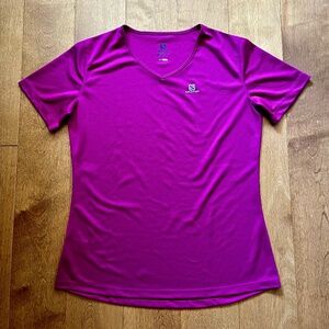 *NEW – SALOMON Sport Exercise Air Dry T-shirt Raspberry Pink (L)
